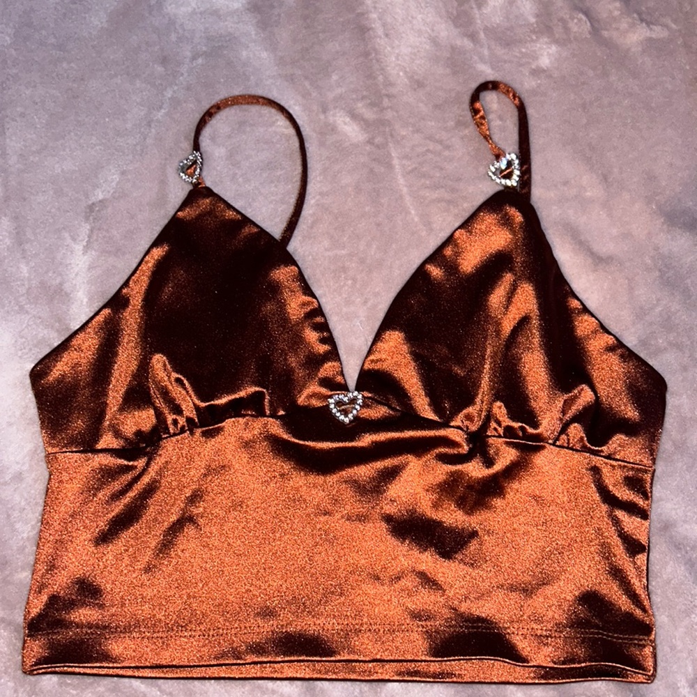 brown y2k tank top
